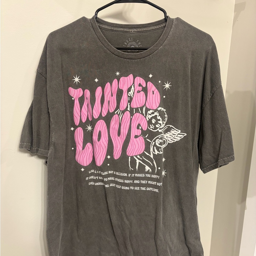 Tainted Love Gray and Pink Shirt
